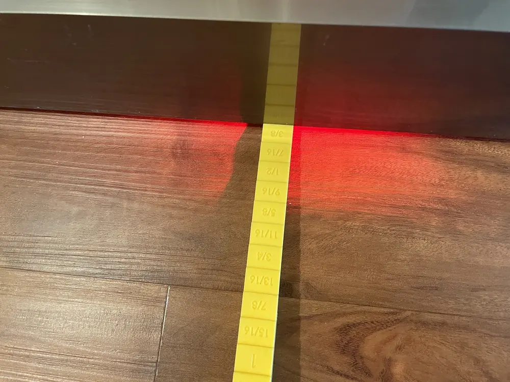 Field measurement used to document floor deviation